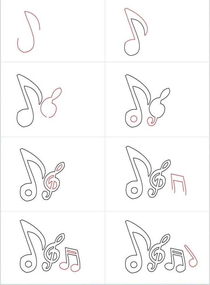 Idées de notes de musique (3) dessin