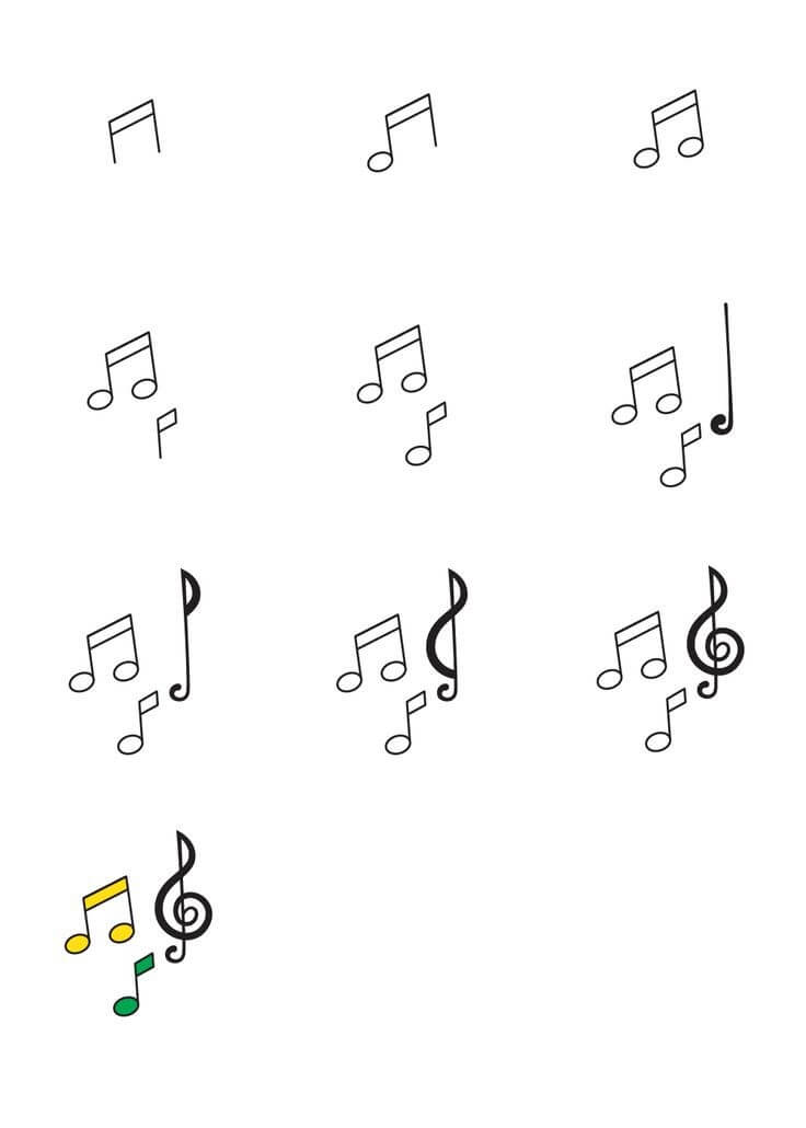 Idées de notes de musique (4) dessin