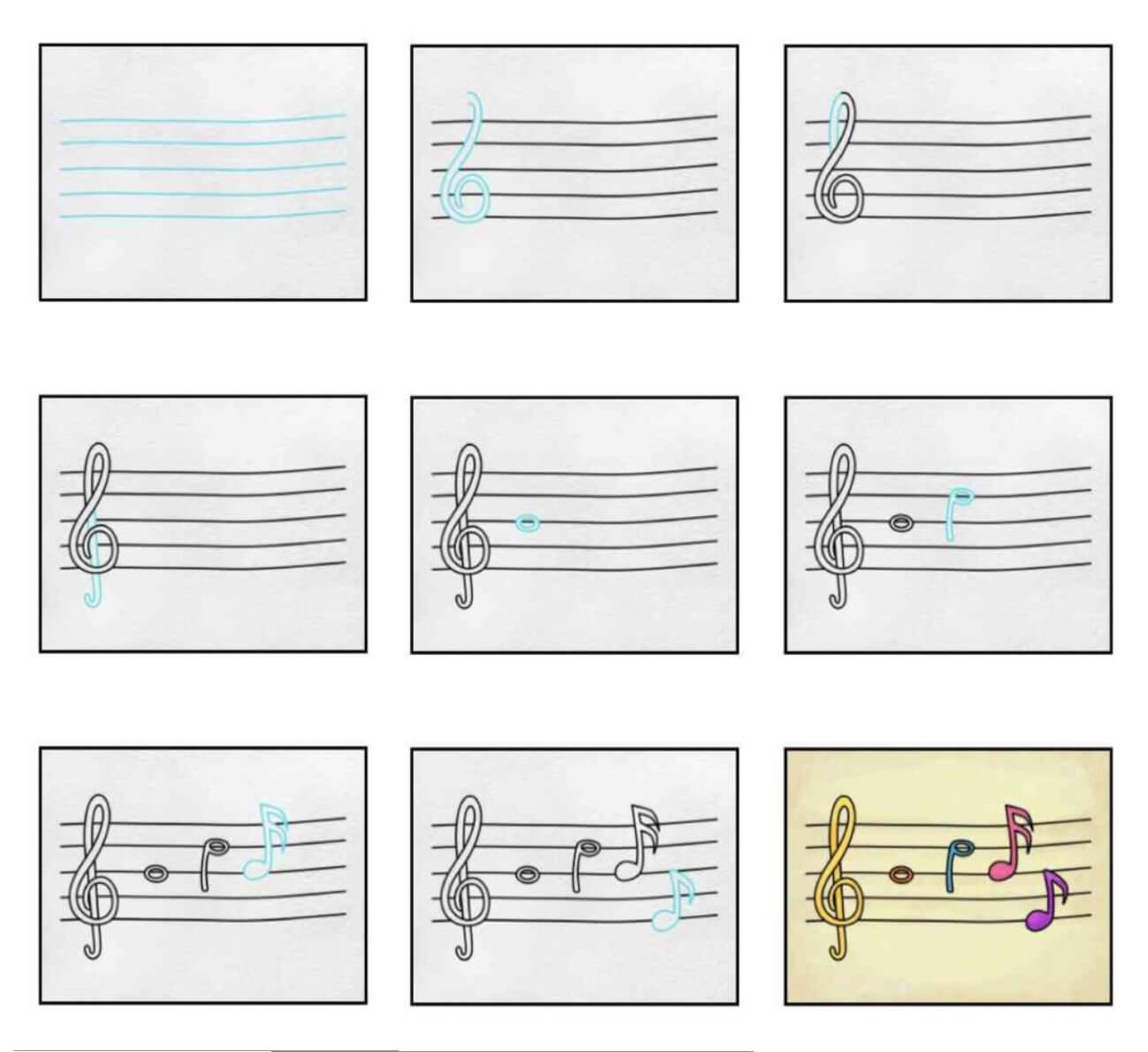 Idées de notes de musique (6) dessin
