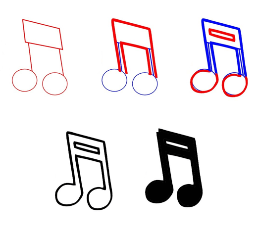 Idées de notes de musique (8) dessin