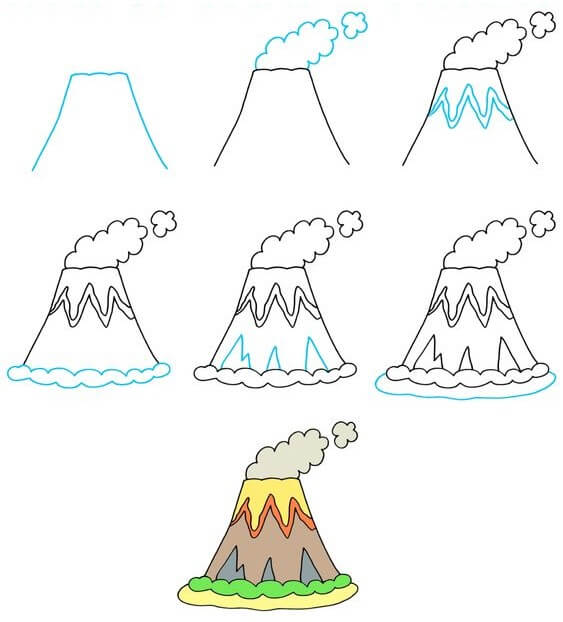 Idées de volcan (2) dessin