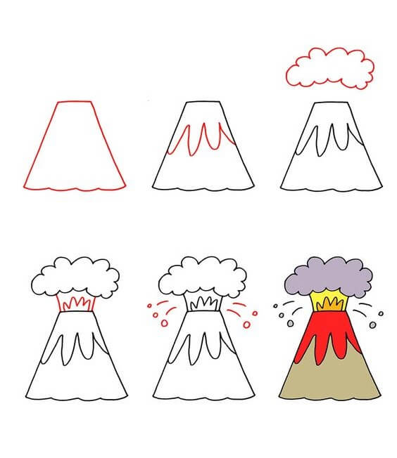 Idées de volcan (8) dessin