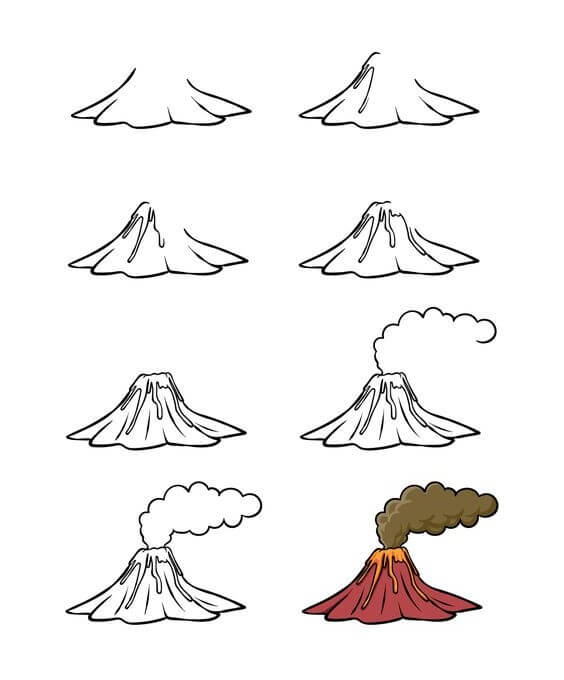 Idées de volcan (9) dessin