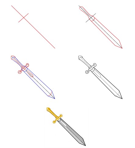 Idées d’épée (10) dessin