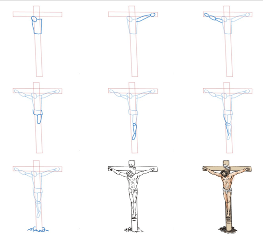 Jésus est sur la croix (3) dessin