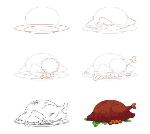 Plats de Thanksgiving (10) dessin