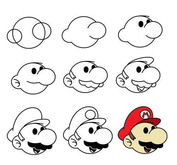 Tête de Mario dessin