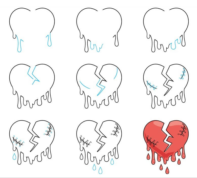 50+ Facile et mignon Idées de dessin Cœur - Comment dessiner Cœur