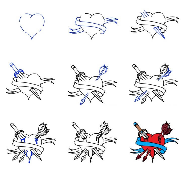 Coeur brisé (6) dessin