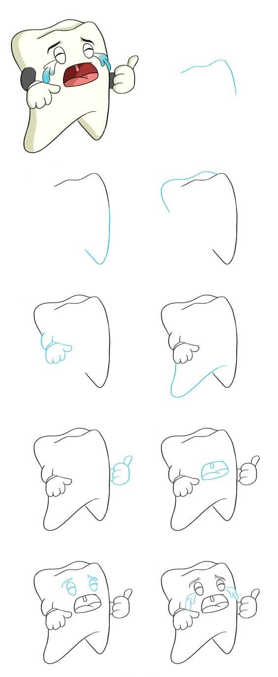 Dessin animé de dents (1) dessin