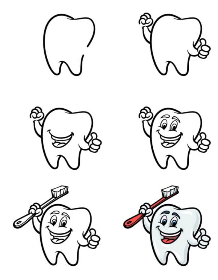 Dessin animé de dents (2) dessin