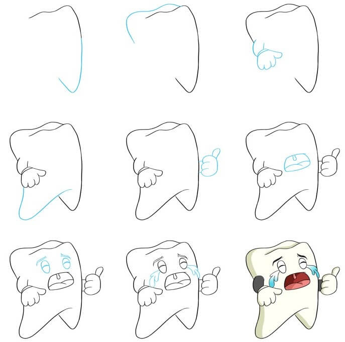 Dessin animé de dents (3) dessin