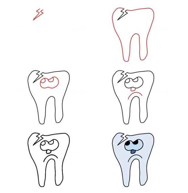 Dessin animé de dents (4) dessin