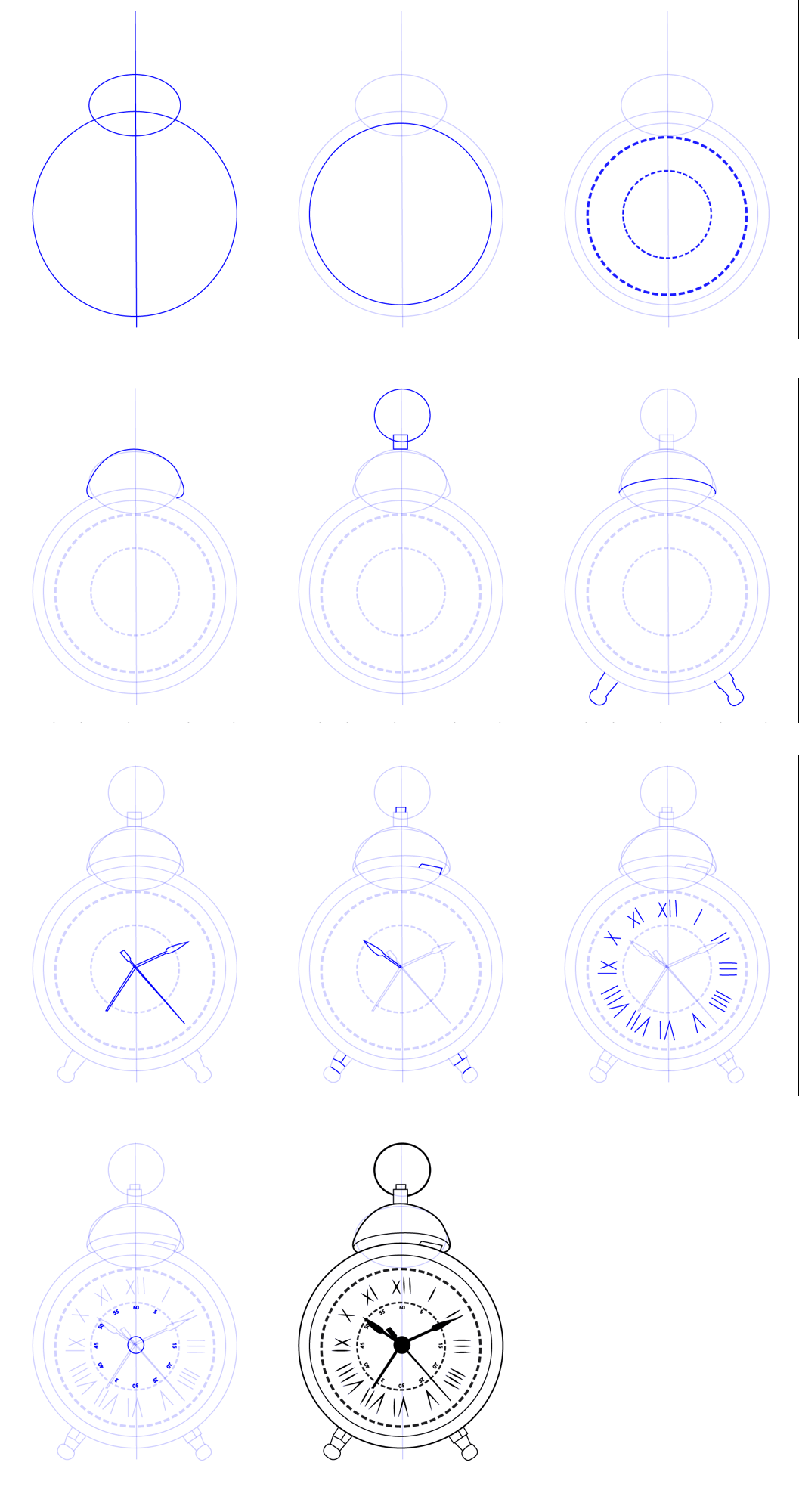 Dessiner une horloge simple (1) dessin