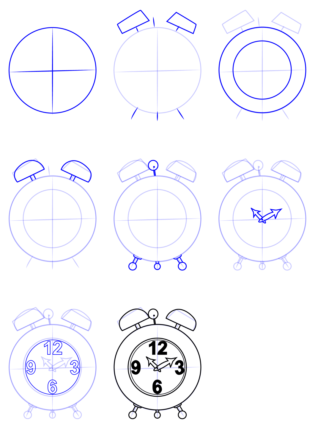 Dessiner une horloge simple (3) dessin