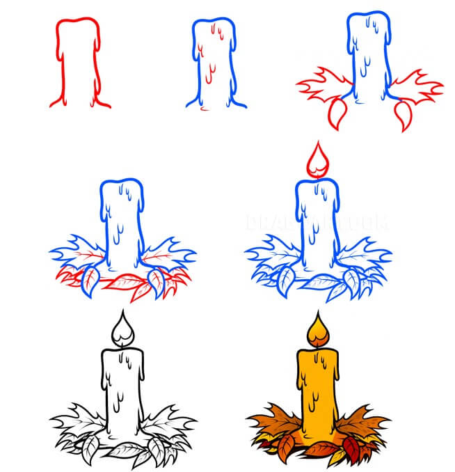 Idées de bougies (27) dessin