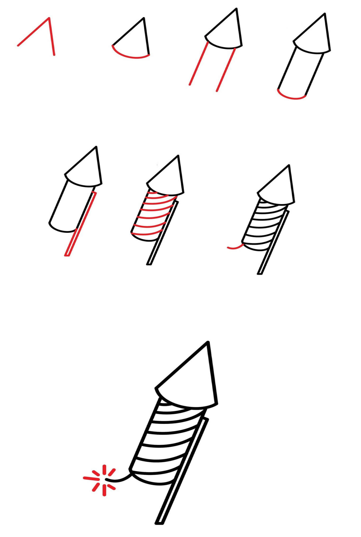 Idées de feux d'artifice (1) dessin