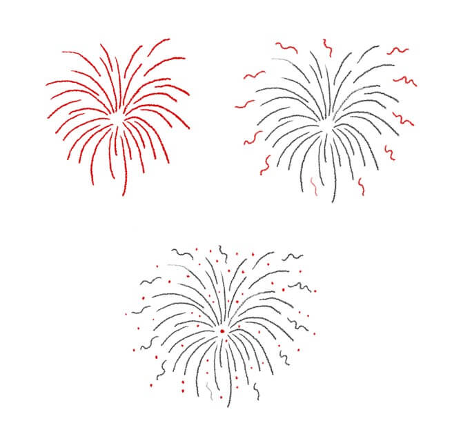 Idées de feux d'artifice (10) dessin