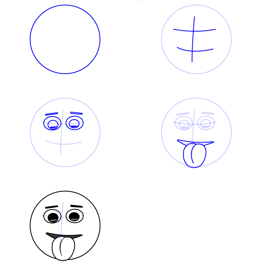 Idées de visages souriants (13) dessin