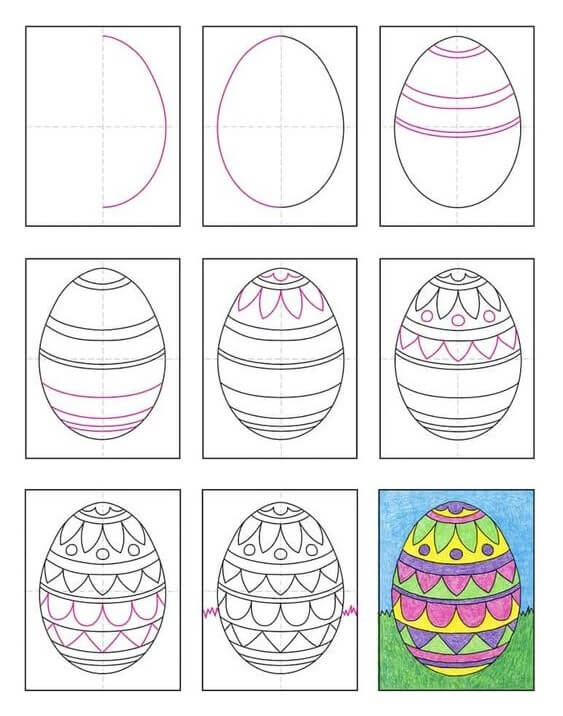 Idées d’oeufs de Pâques (1) dessin