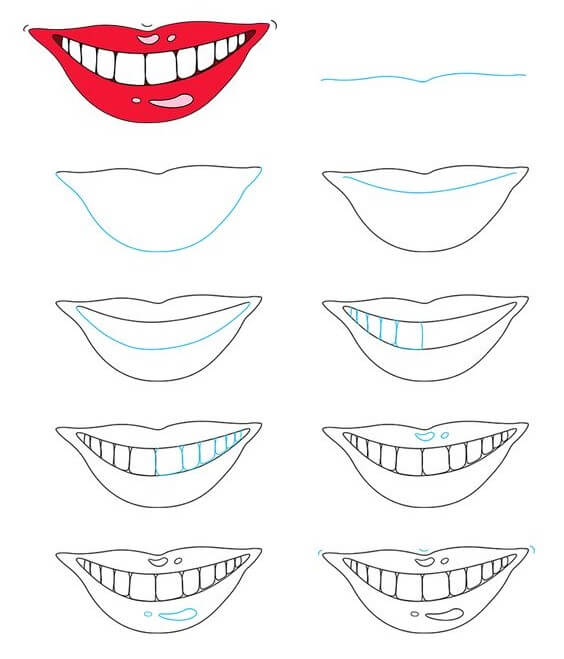 lèvres souriantes (1) dessin