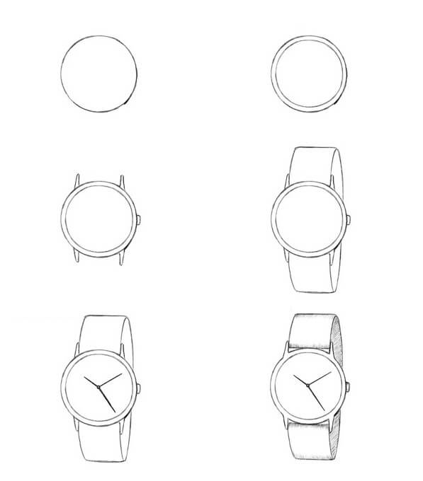 Montres-bracelets (7) dessin