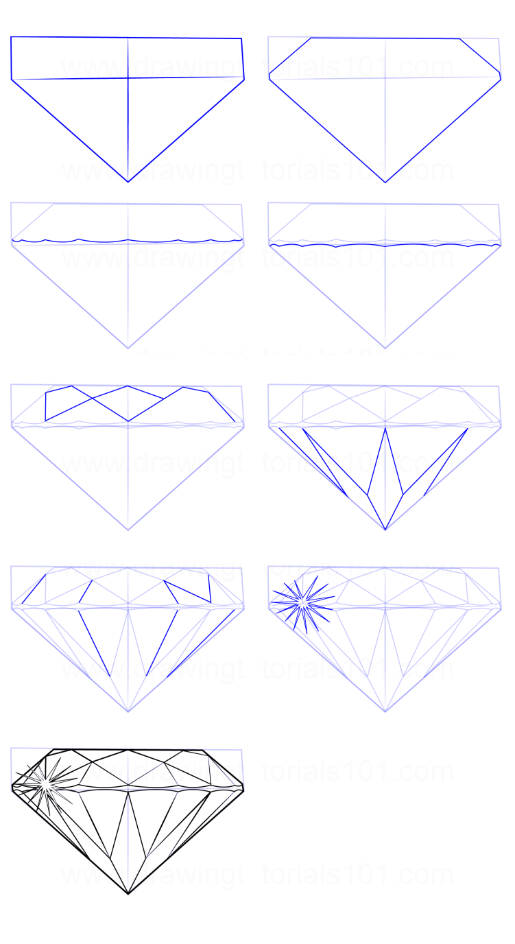 Dessin au diamant simple dessin