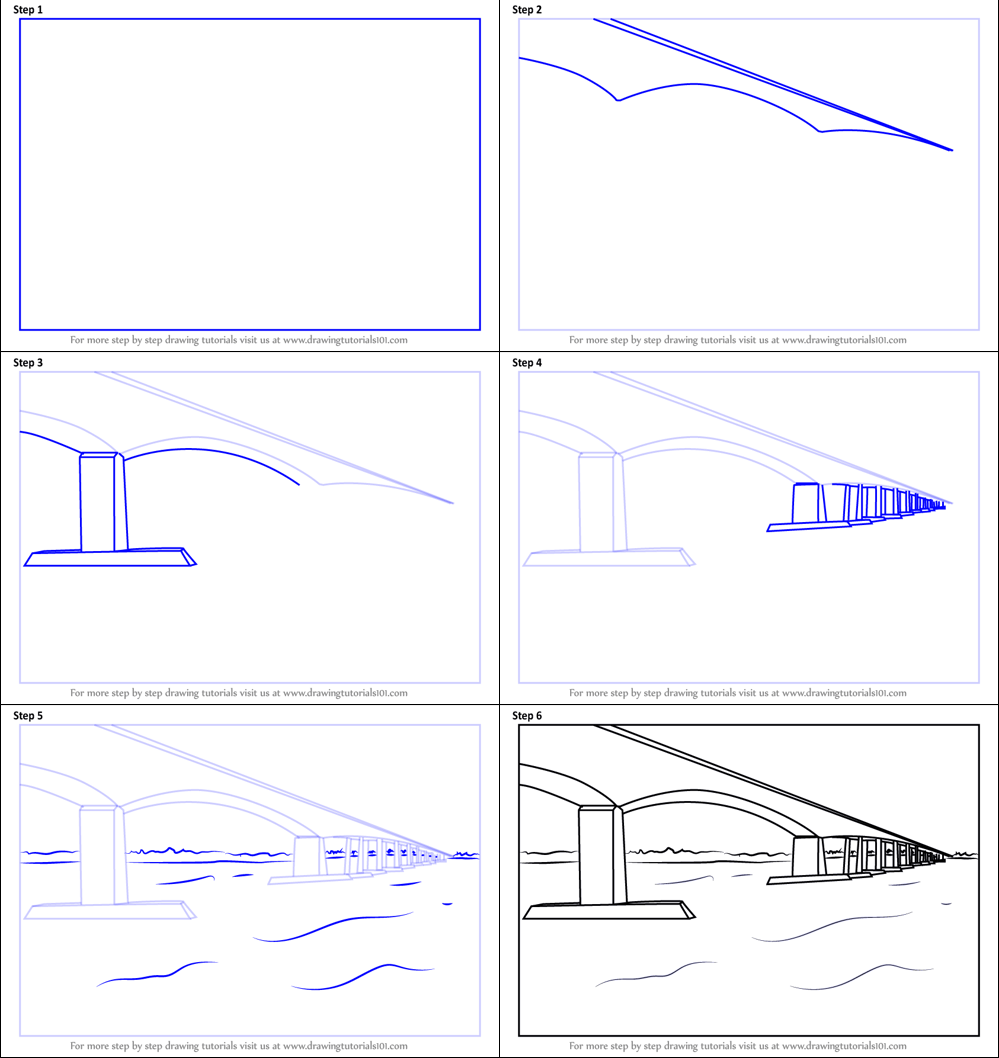 Dessiner un pont simple (4) dessin