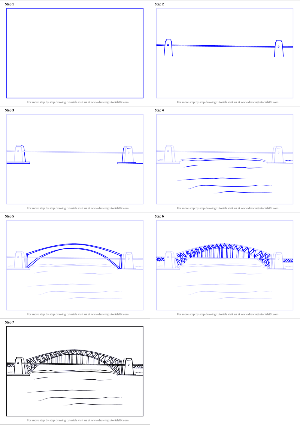 Dessiner un pont simple (7) dessin