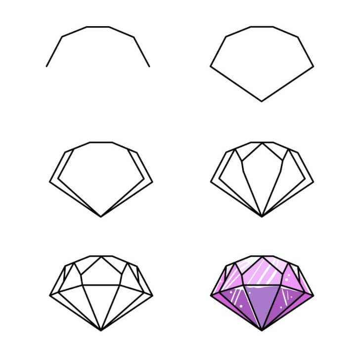 Diamant violet dessin