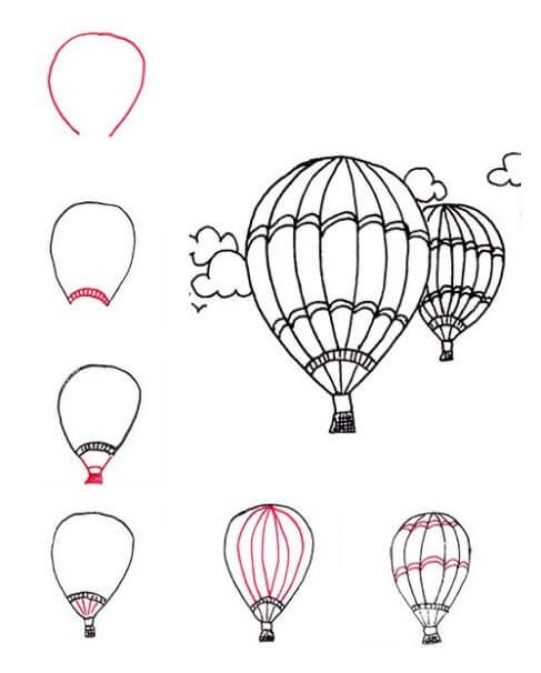 Hot air balloon idea (13) dessin