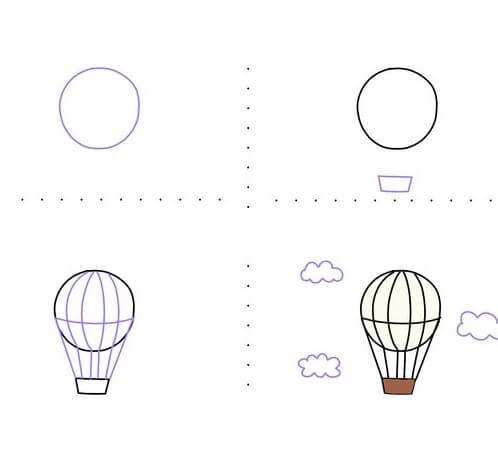 Hot air balloon idea (14) dessin