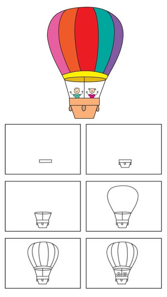 Hot air balloon idea (17) dessin