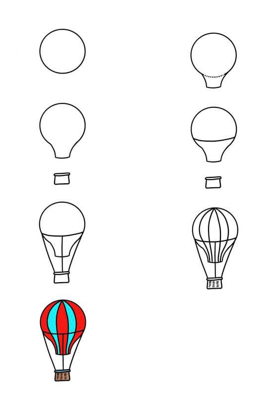 Hot air balloon idea (18) dessin