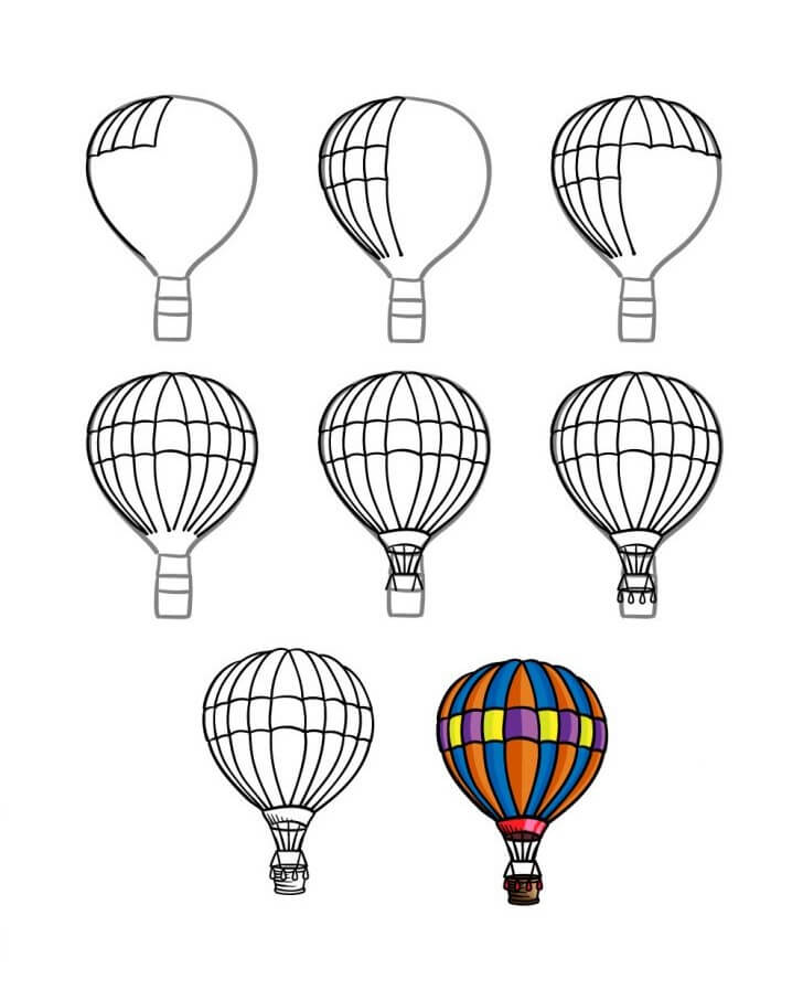 Hot air balloon idea (19) dessin