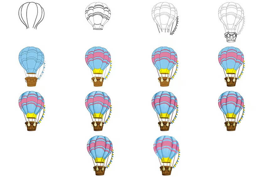 Hot air balloon idea (21) dessin