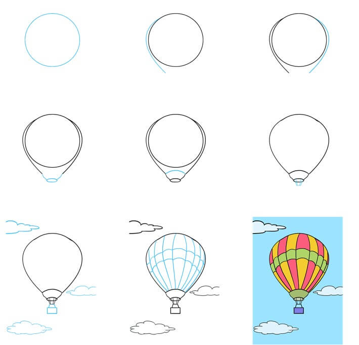 Hot air balloon idea (24) dessin