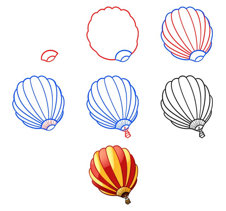 Hot air balloon idea (26) dessin