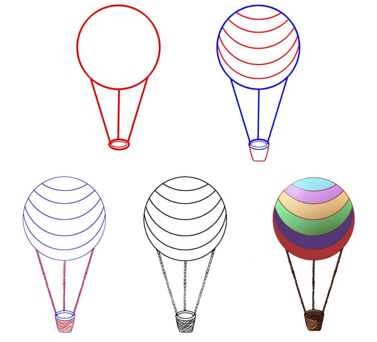 Hot air balloon idea (29) dessin