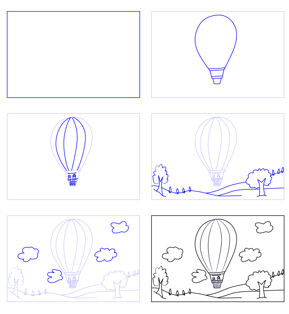 Hot air balloon idea (32) dessin