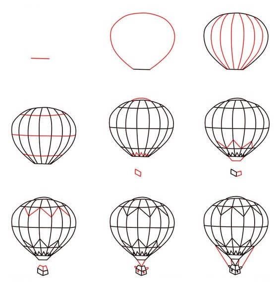 Hot air balloon idea (4) dessin