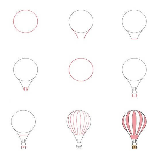 Hot air balloon idea (9) dessin