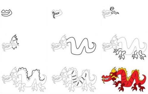 Idée de dragon oriental (7) dessin