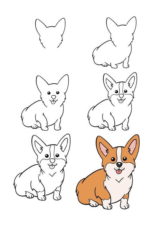 Idées de chiens Corgi (3) dessin