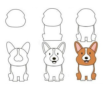 Idées de chiens Corgi (8) dessin