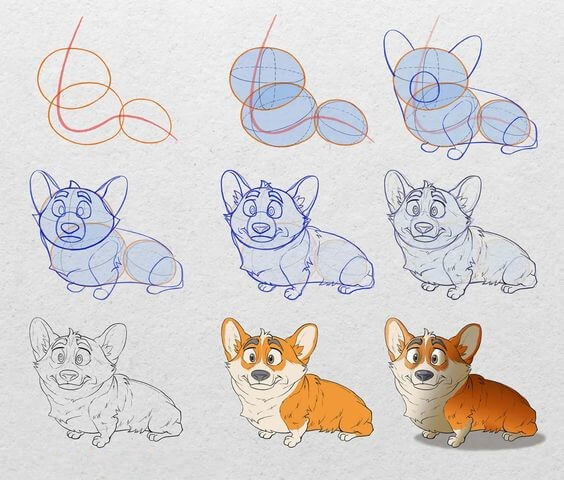 Idées de chiens Corgi (9) dessin