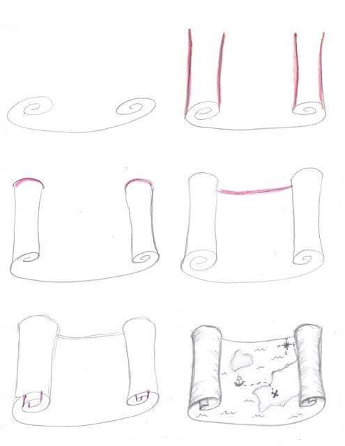Idées de parchemins de papier (1) dessin