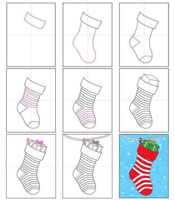 les chaussettes de Noël (1) dessin