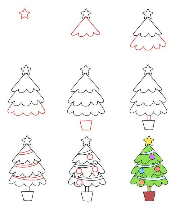 Sapin de Noël (7) dessin