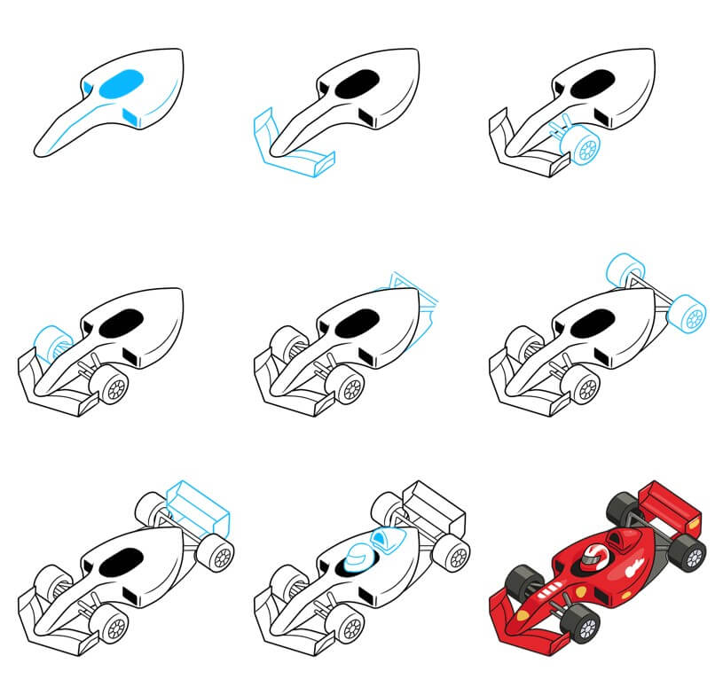 Concept de voiture de course F1 (13) dessin